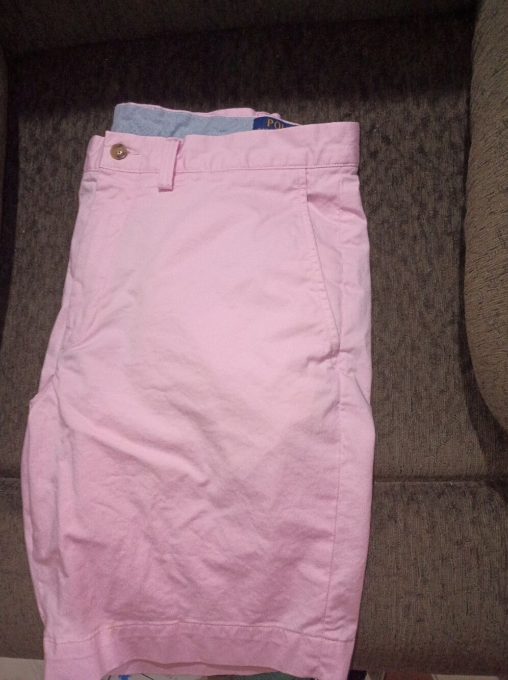 Ralph Lauren Light Pink Flat-Front Bermuda Shorts